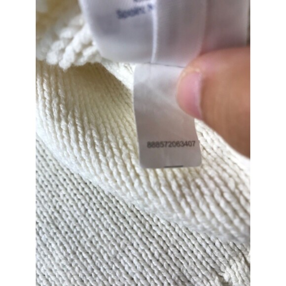 Chaps Women’s Petite XL Cable Knit Turtleneck Sweater Cream Ivory Off-White - Picture 15 of 16